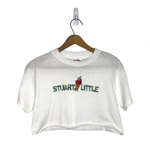 Custom Super Cropped Stuart Little Movie Promo Graphic Y2K 2000s Graphic T Shirt